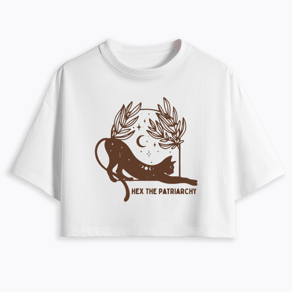 Feminist Witch, Hex The Patriarchy Cropped T-Shirt