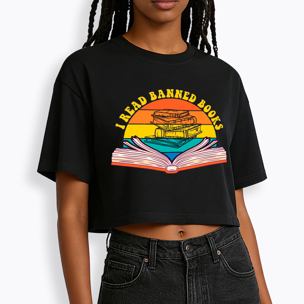 I Read Banned Books Cropped T-Shirt