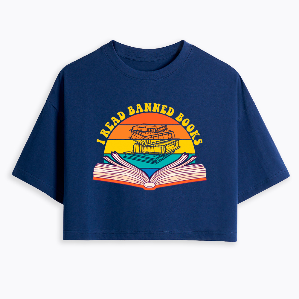 I Read Banned Books Cropped T-Shirt