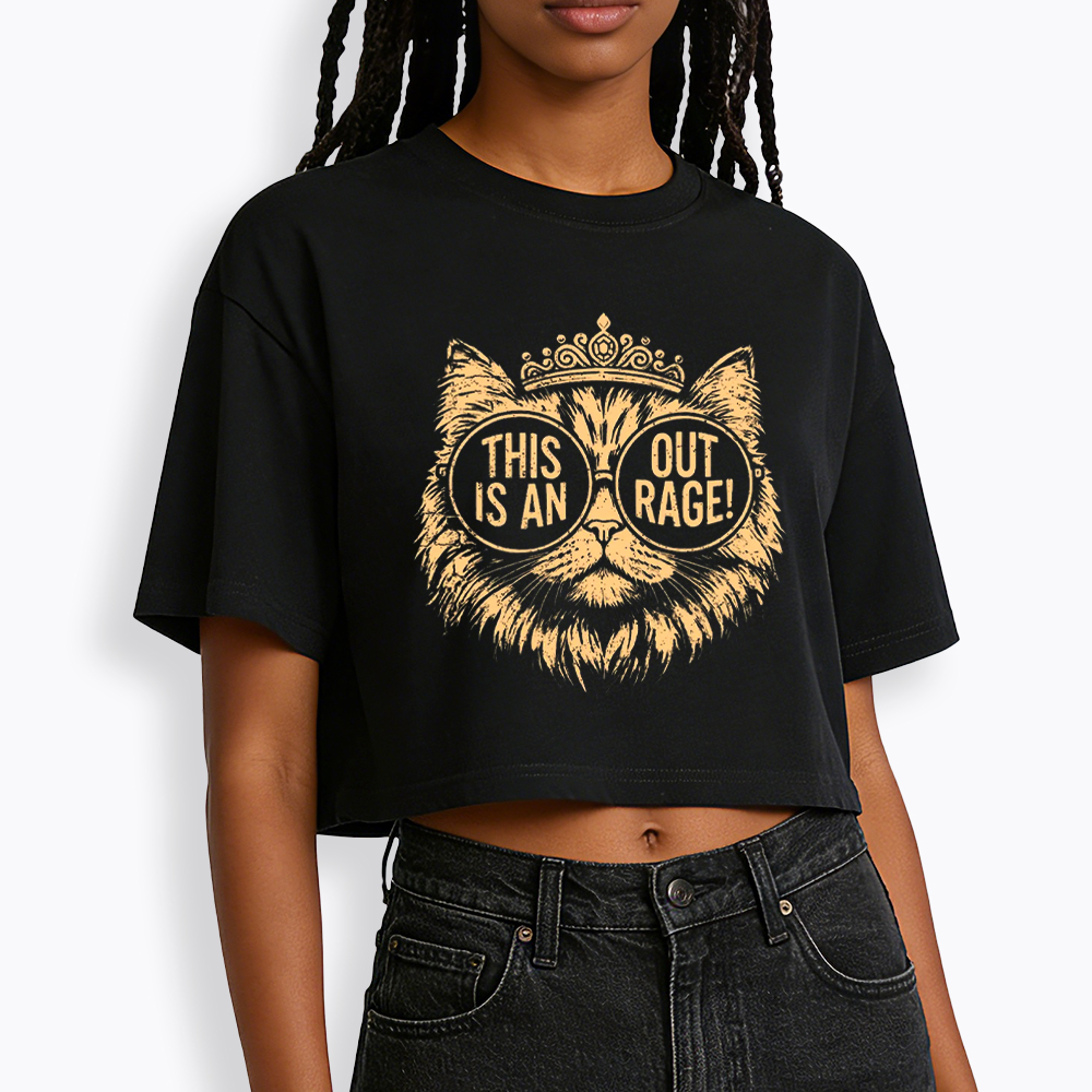This is an Outrage Cropped T-Shirt
