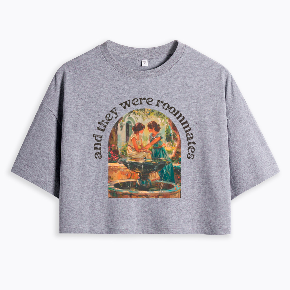 Lesbian And They Were Roommates Cropped T-Shirt