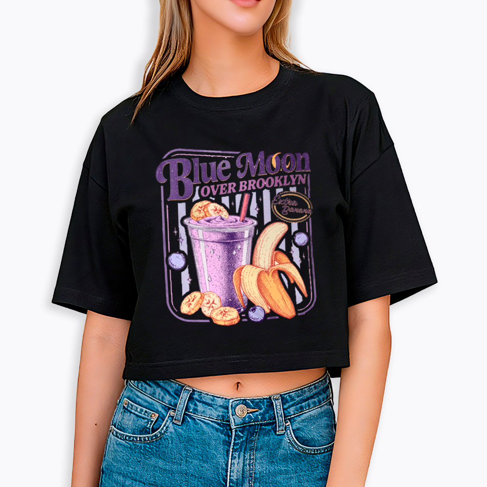 Blue Moon Over Brooklyn Cropped T-Shirt