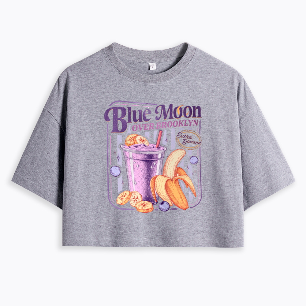 Blue Moon Over Brooklyn Cropped T-Shirt