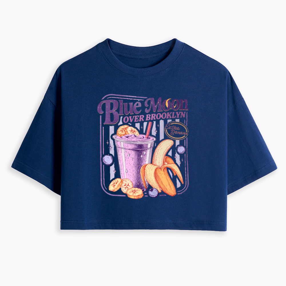 Blue Moon Over Brooklyn Cropped T-Shirt