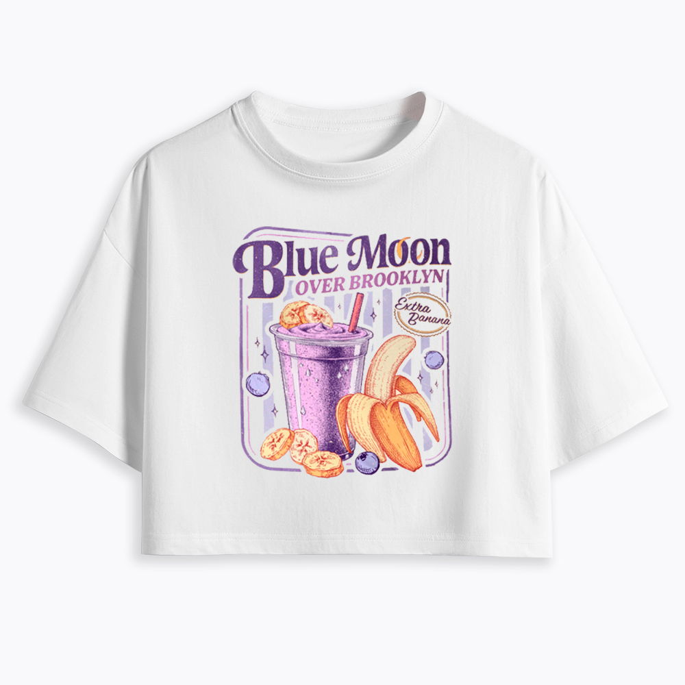 Blue Moon Over Brooklyn Cropped T-Shirt