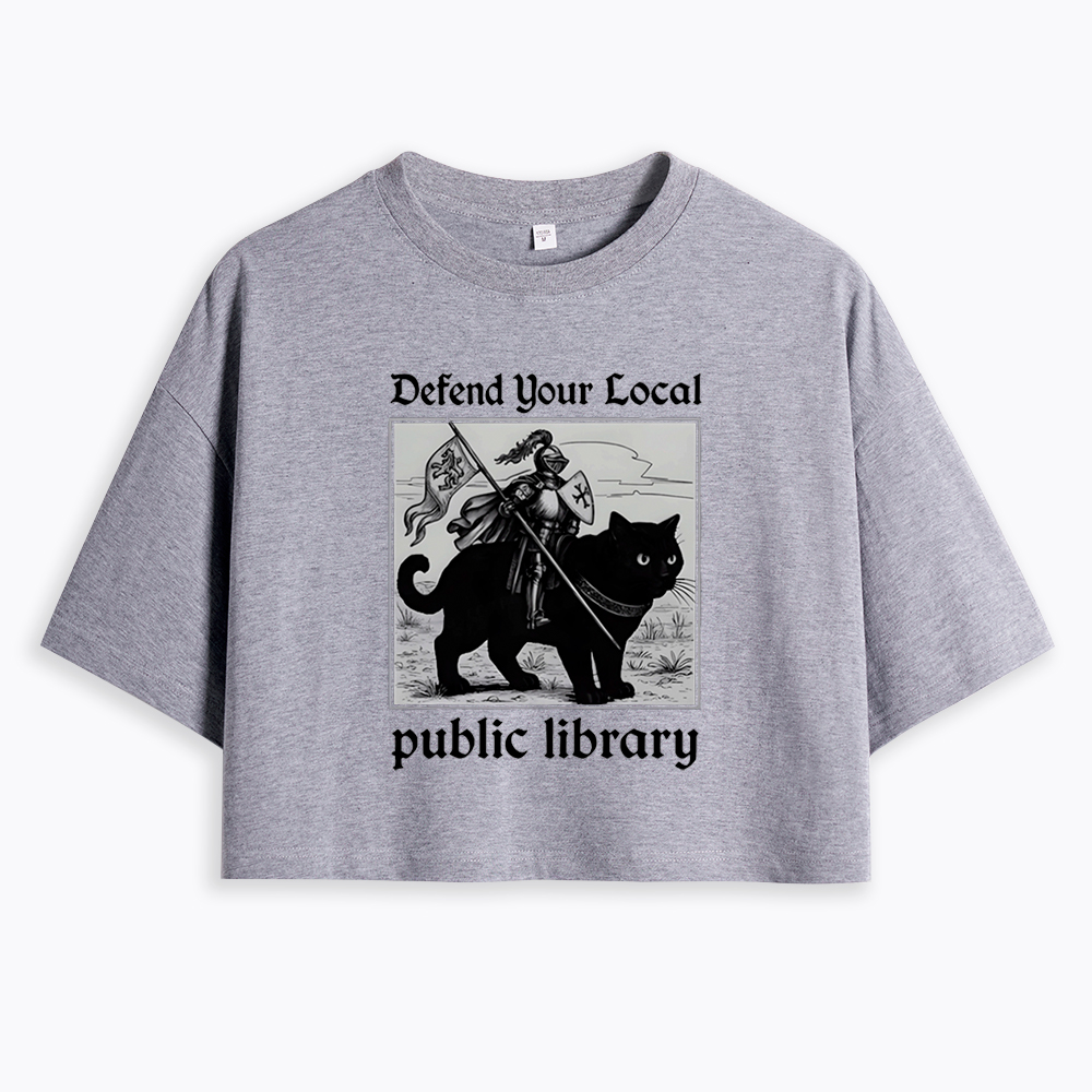 Defend Your Local Public Library Cropped T-Shirt