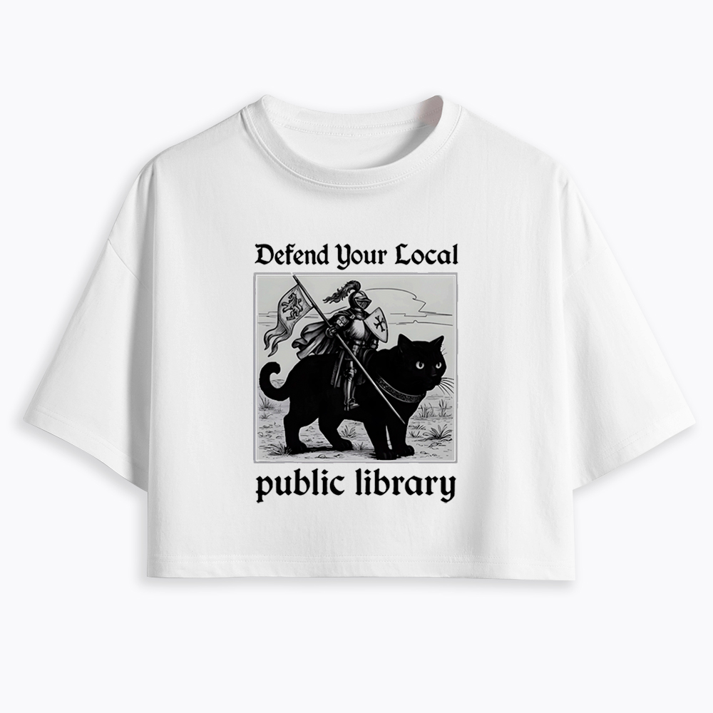 Defend Your Local Public Library Cropped T-Shirt