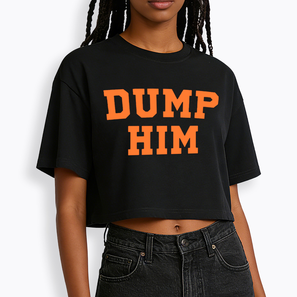 Dump Him 90s Inspired Cropped T-Shirt