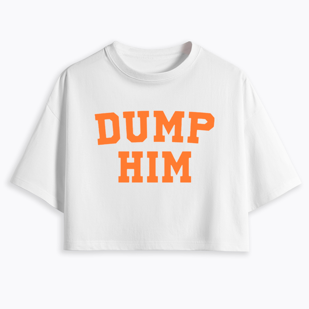Dump Him 90s Inspired Cropped T-Shirt