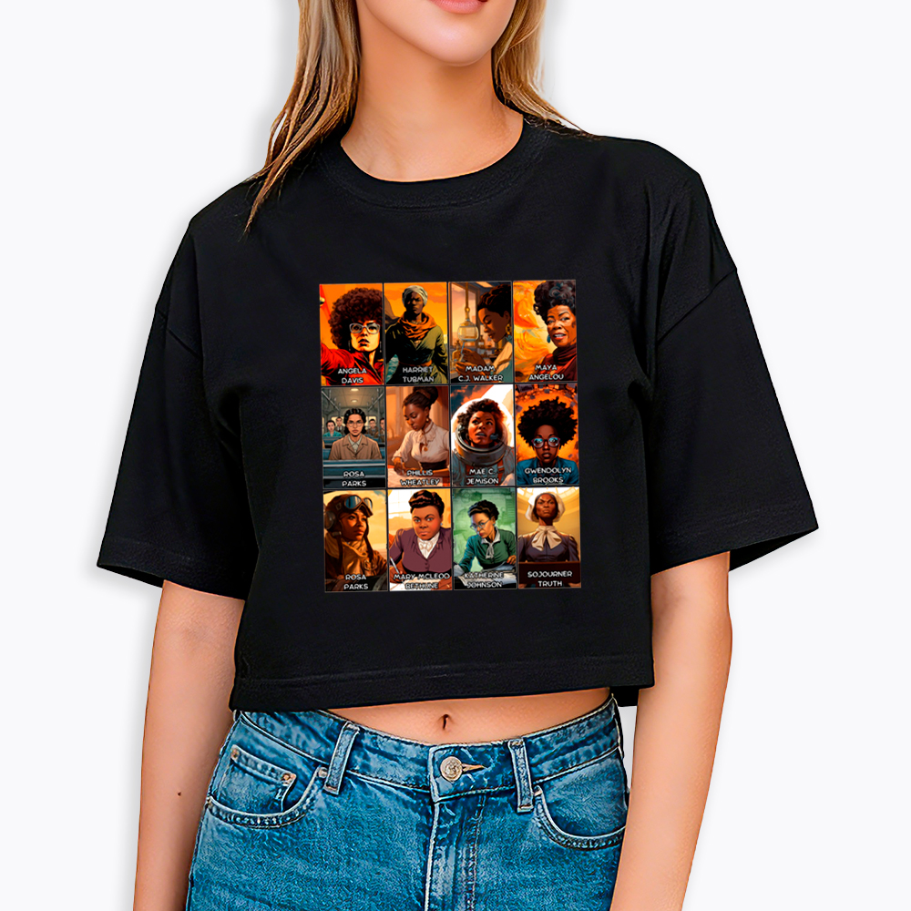 Great Women of Black History Cropped T-Shirt