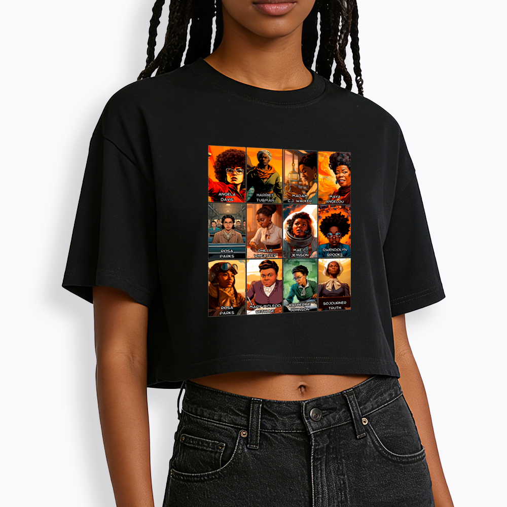 Great Women of Black History Cropped T-Shirt