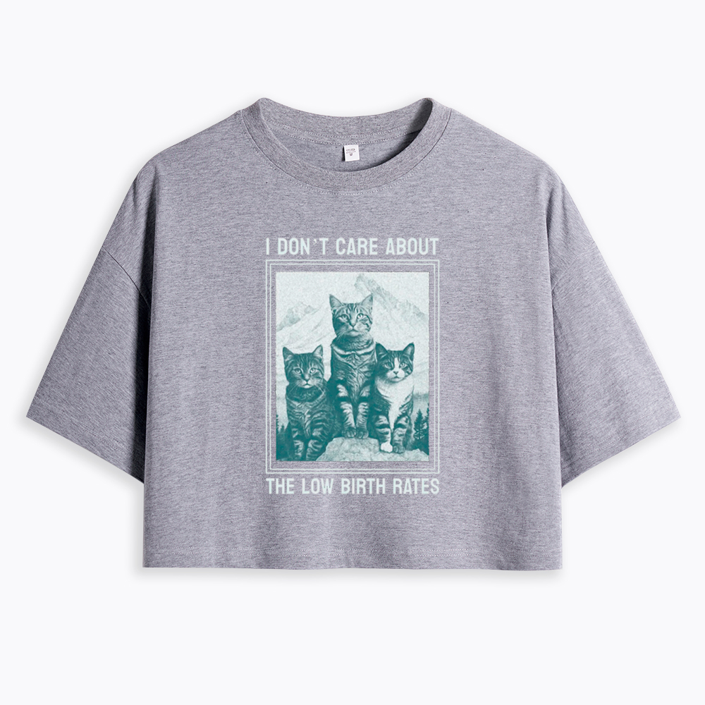 I Don't Care About The Low Birth Rates Cropped T-Shirt