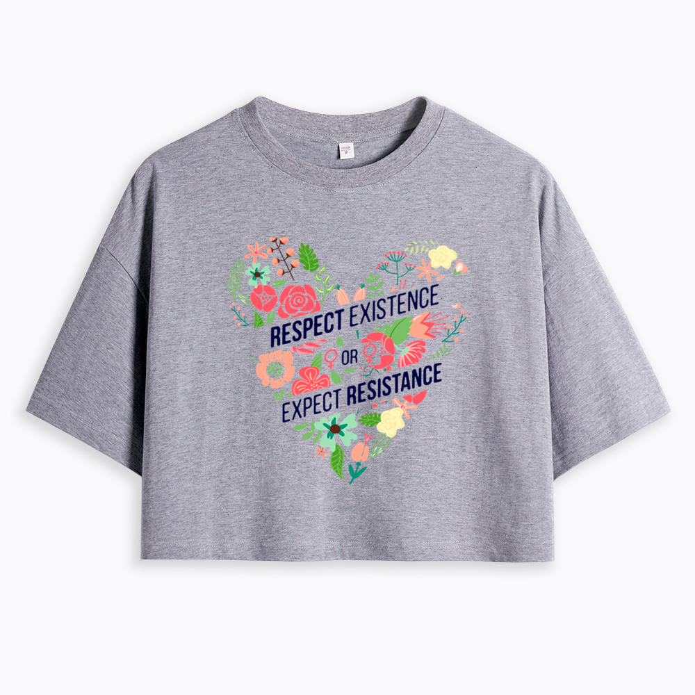 Respect Expect Resistance Cropped T-Shirt
