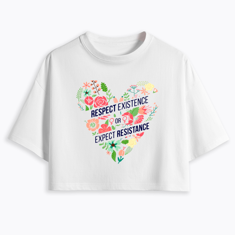 Respect Expect Resistance Cropped T-Shirt