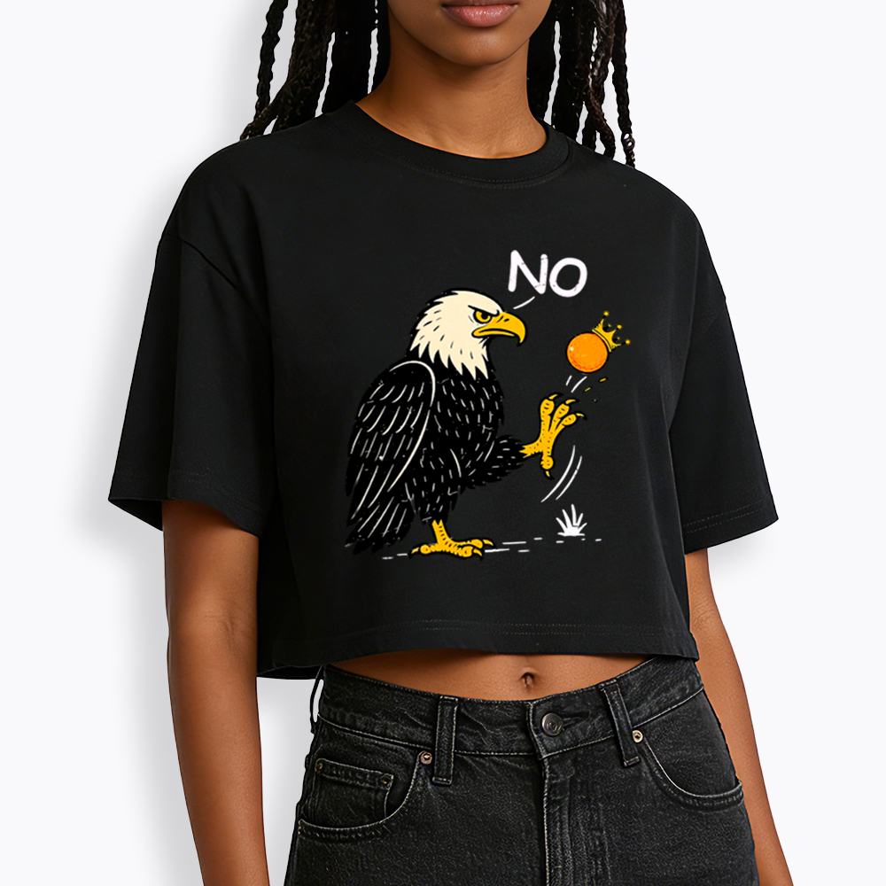 Funny No Kings Cropped T-Shirt