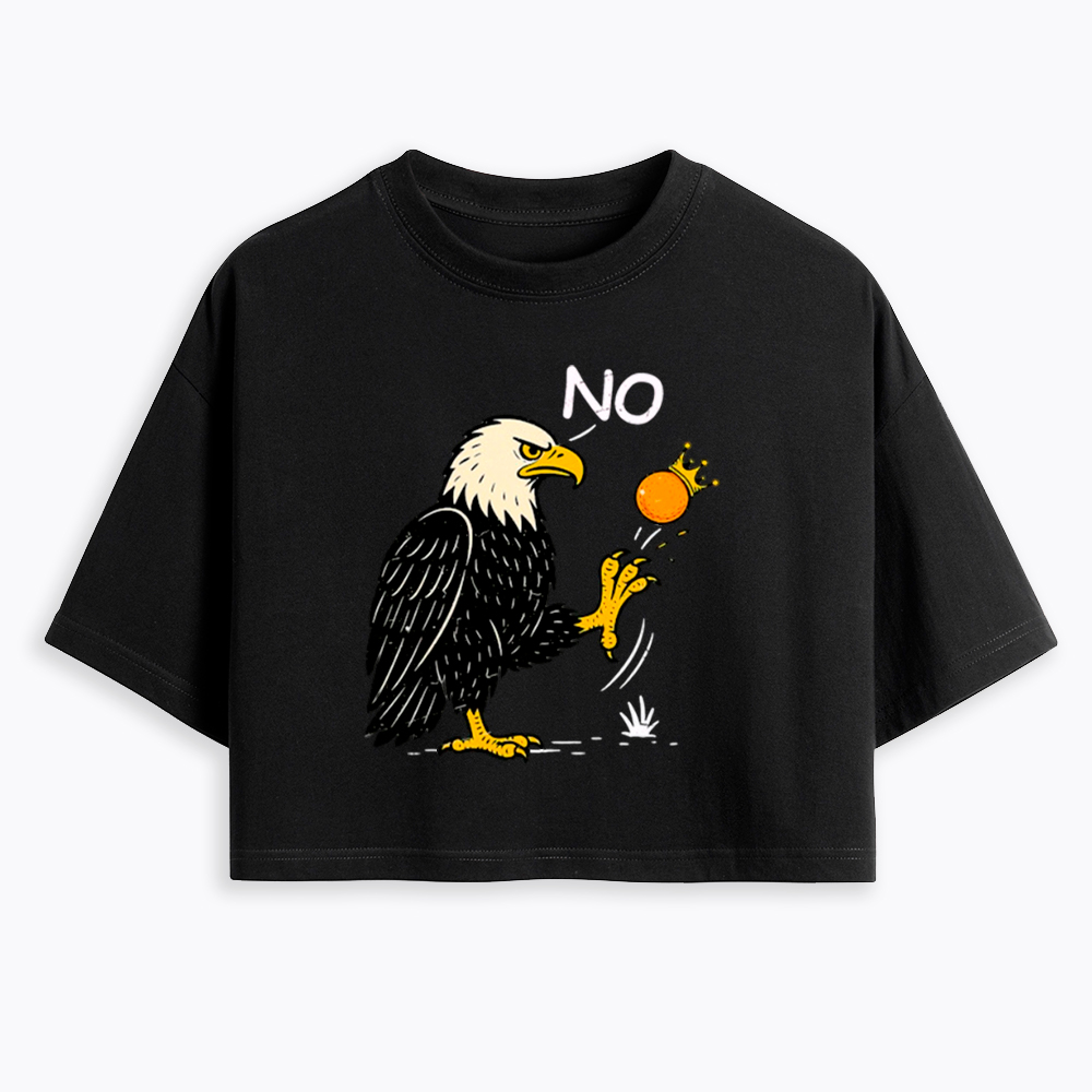 Funny No Kings Cropped T-Shirt