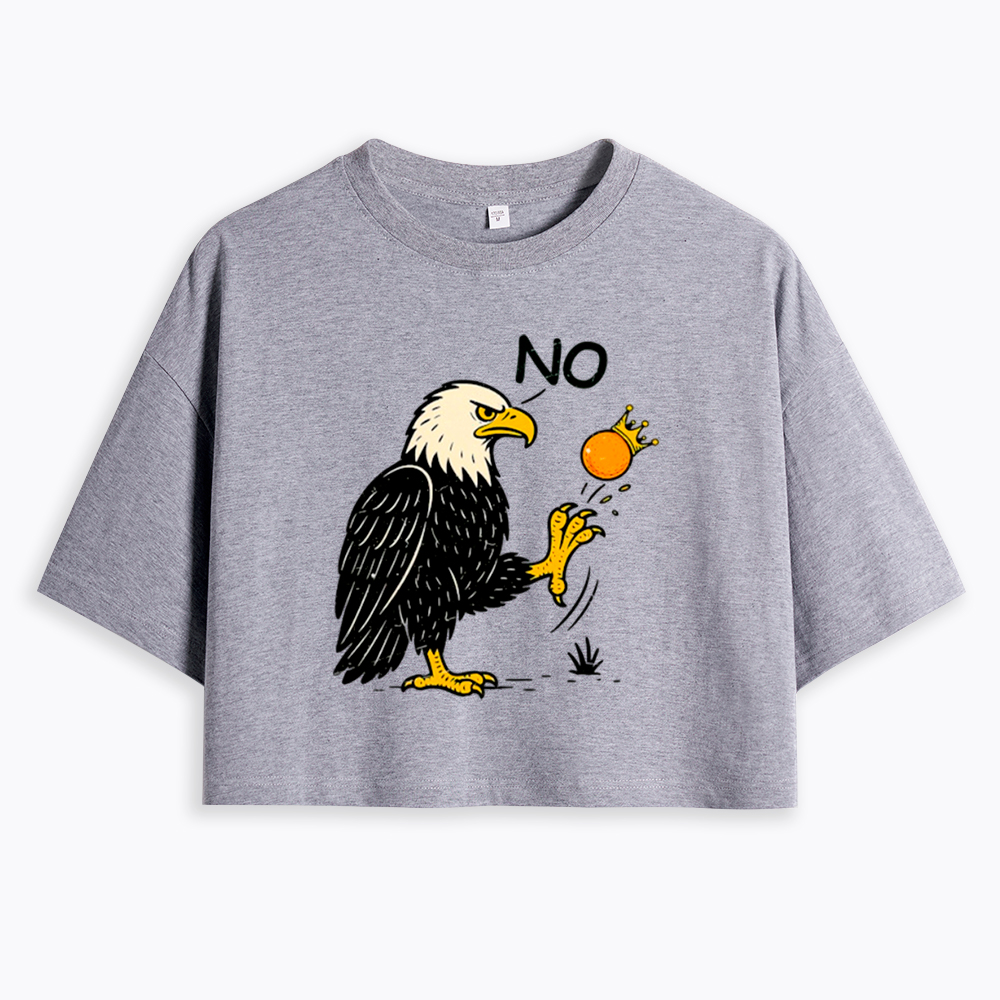Funny No Kings Cropped T-Shirt