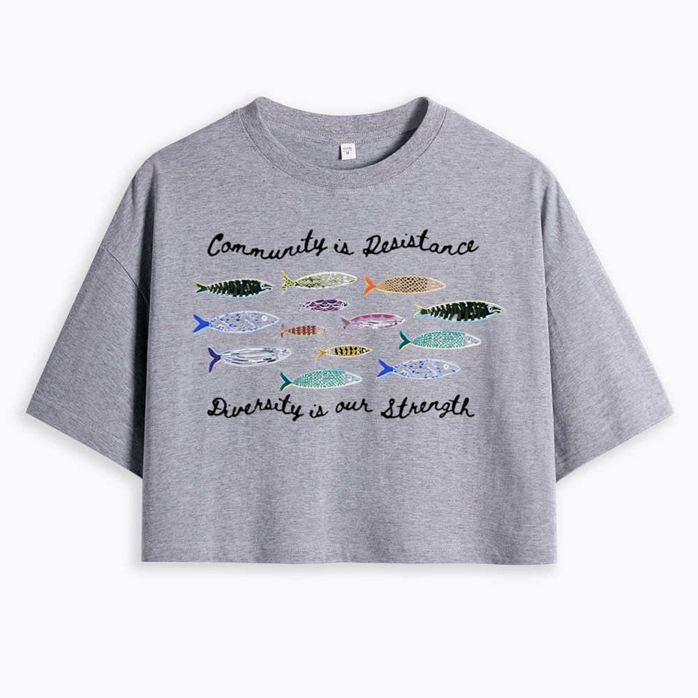 Community is Resistance Cropped T-Shirts