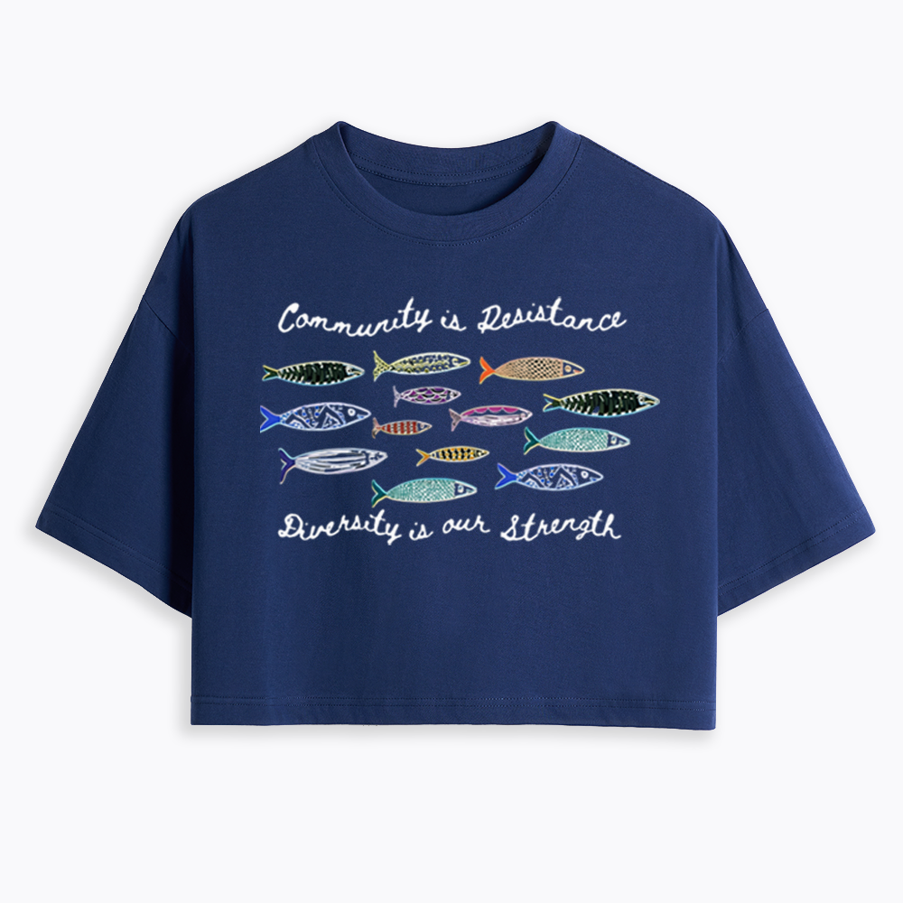 Community is Resistance Cropped T-Shirts