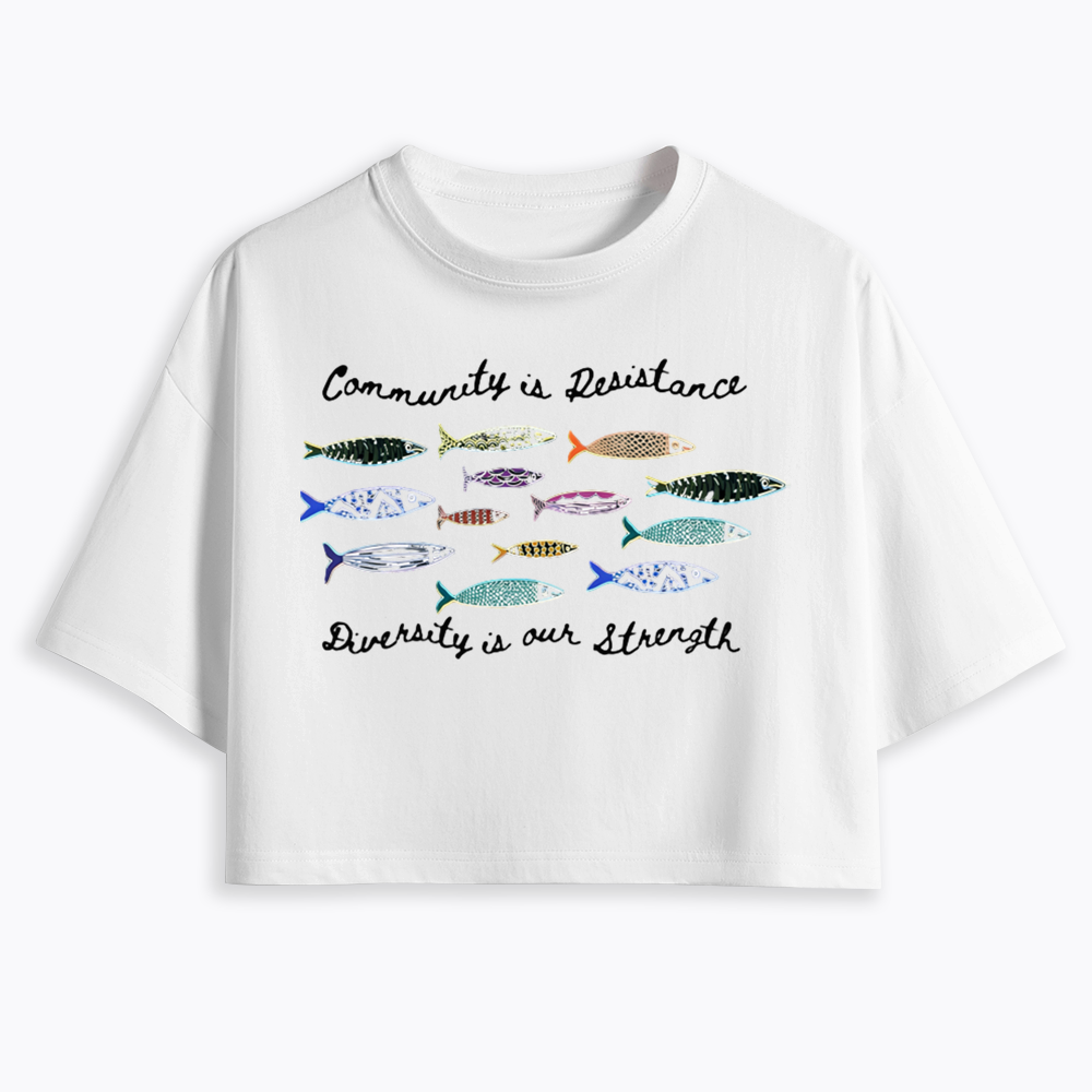 Community is Resistance Cropped T-Shirts
