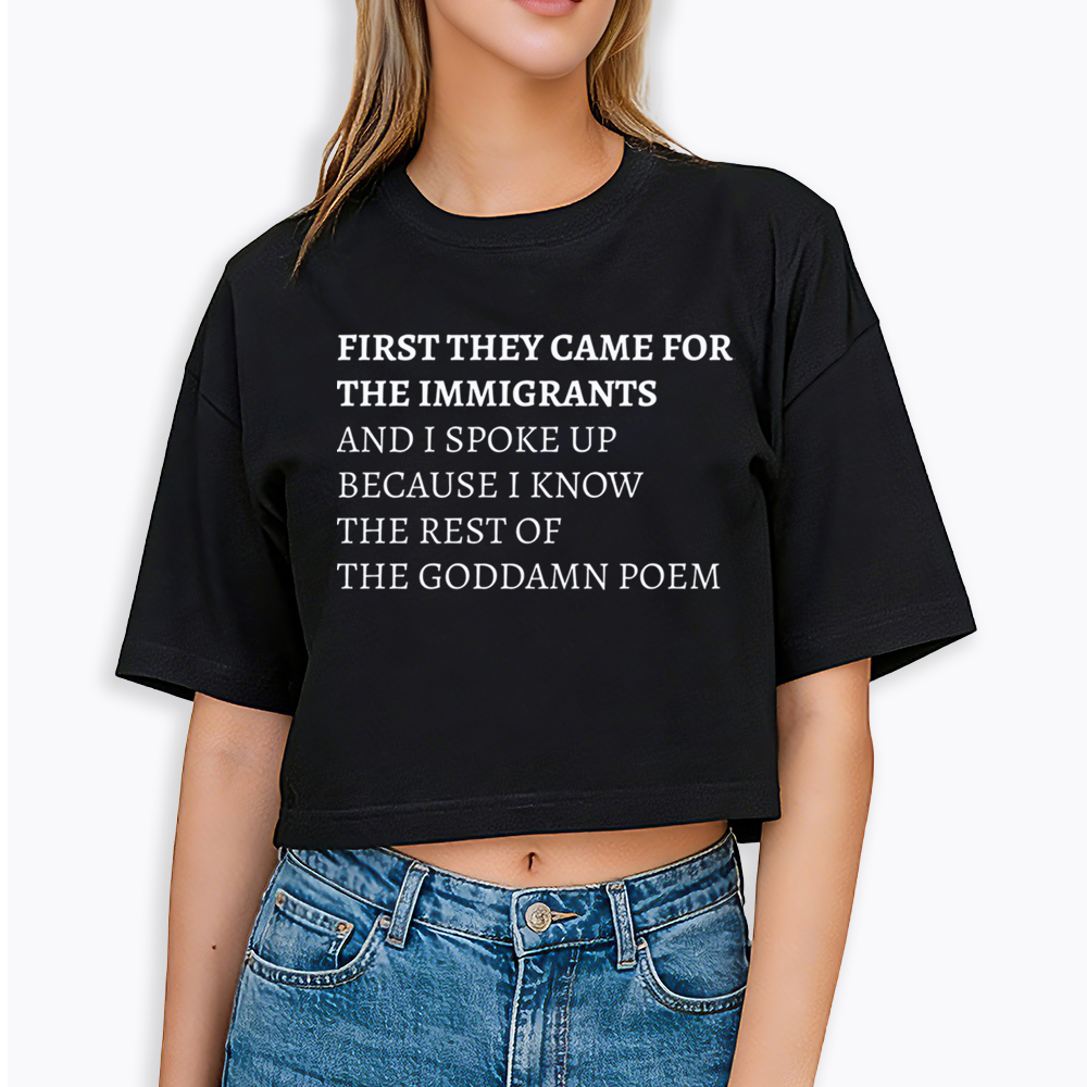 The Goddamn Poem Cropped T-Shirts