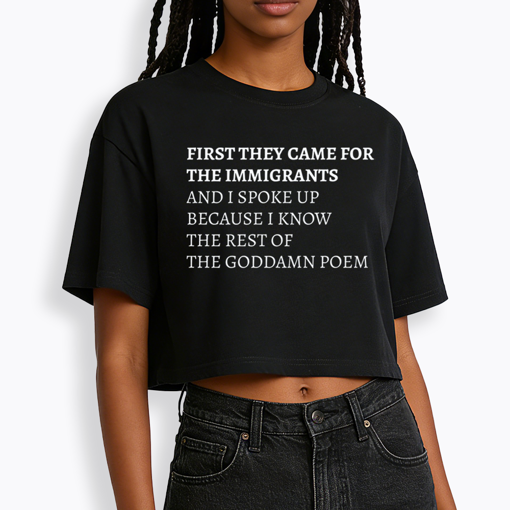 The Goddamn Poem Cropped T-Shirts