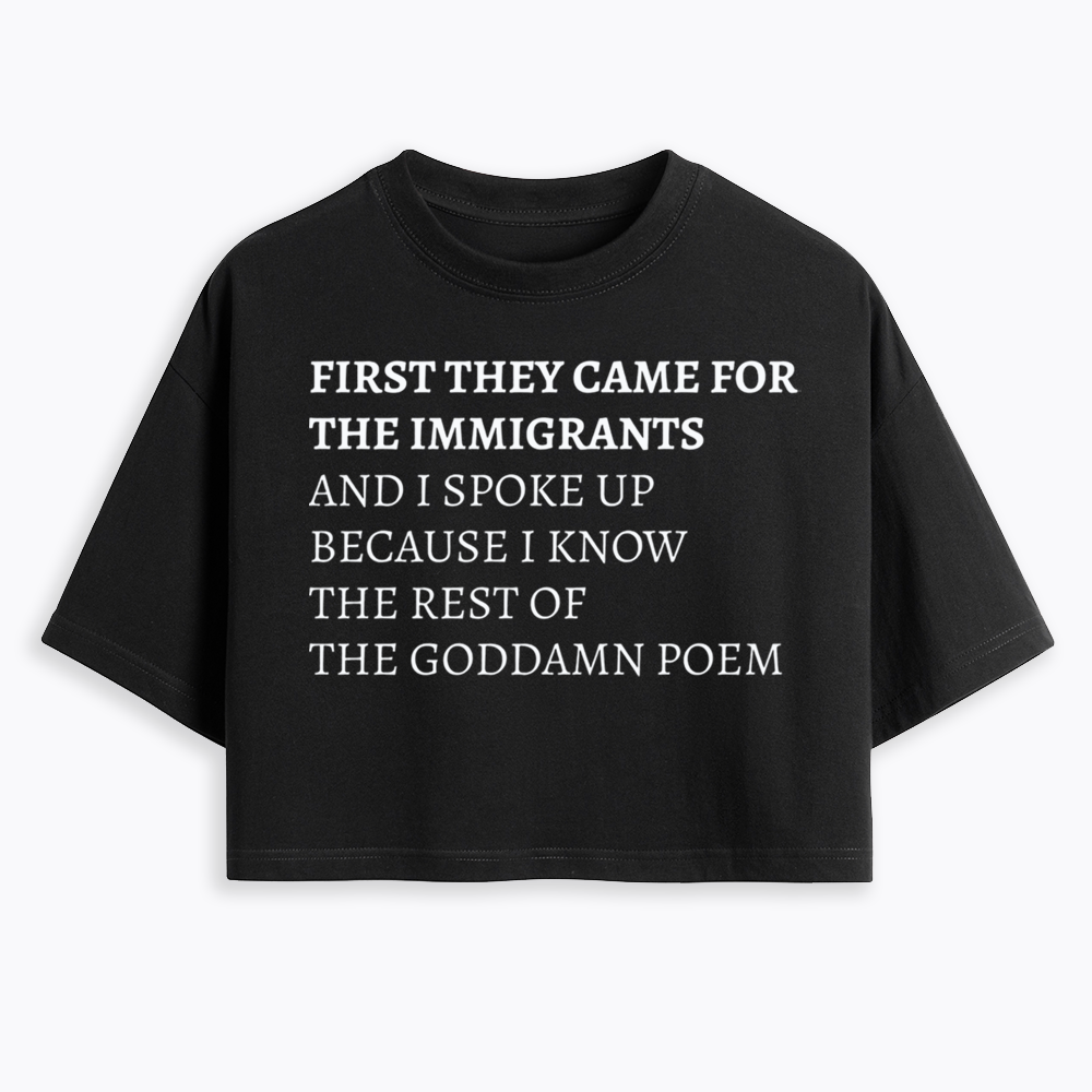 The Goddamn Poem Cropped T-Shirts