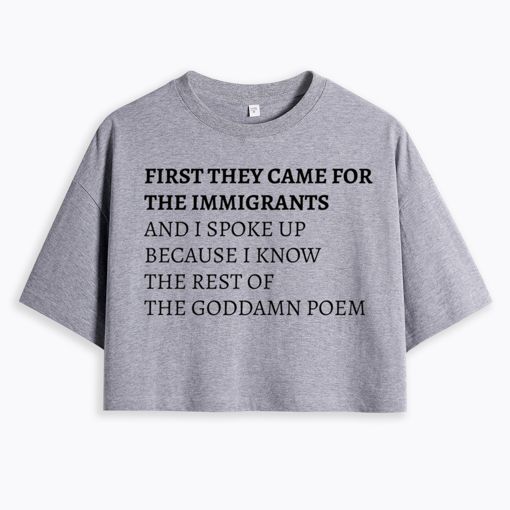 The Goddamn Poem Cropped T-Shirts