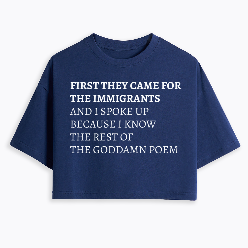 The Goddamn Poem Cropped T-Shirts