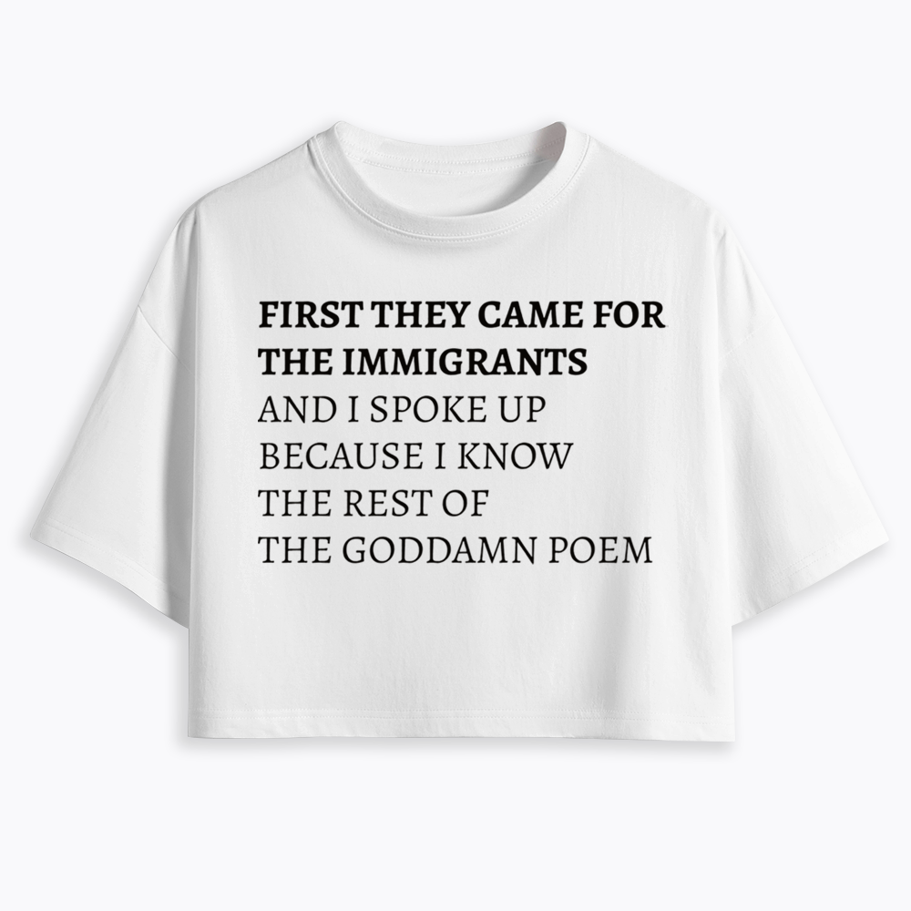 The Goddamn Poem Cropped T-Shirts