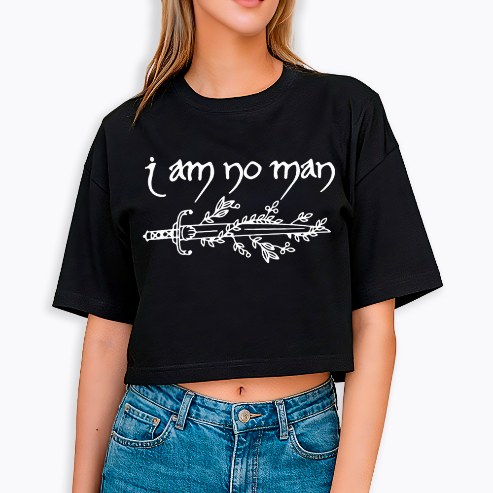 I Am No Man Cropped T-Shirt