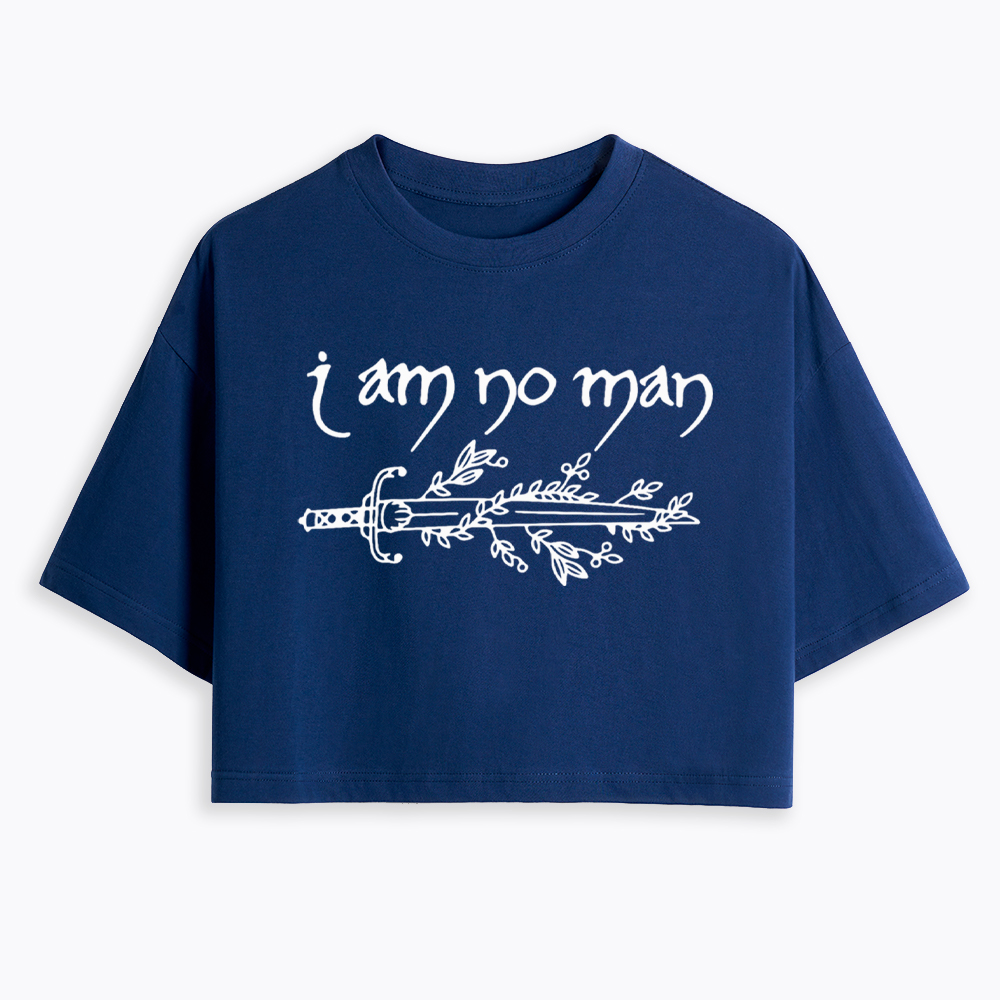 I Am No Man Cropped T-Shirt