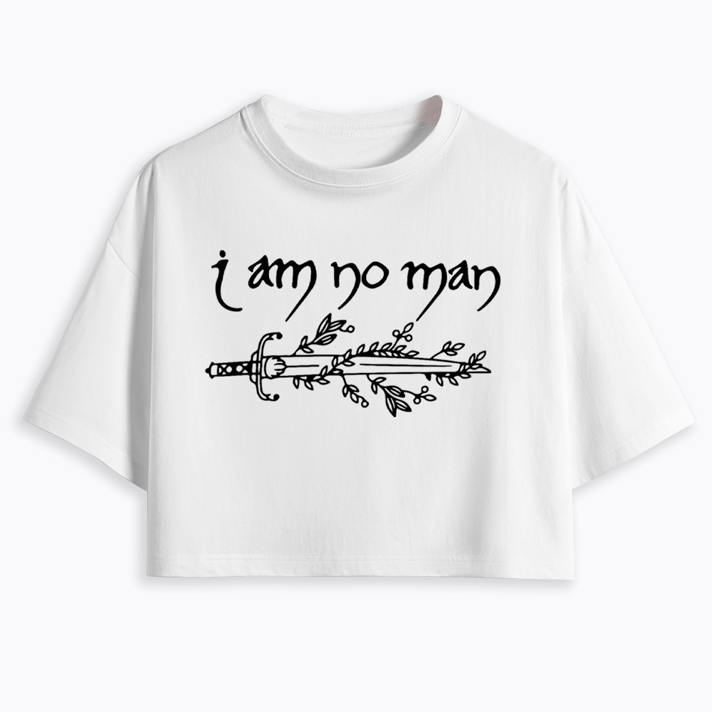 I Am No Man Cropped T-Shirt