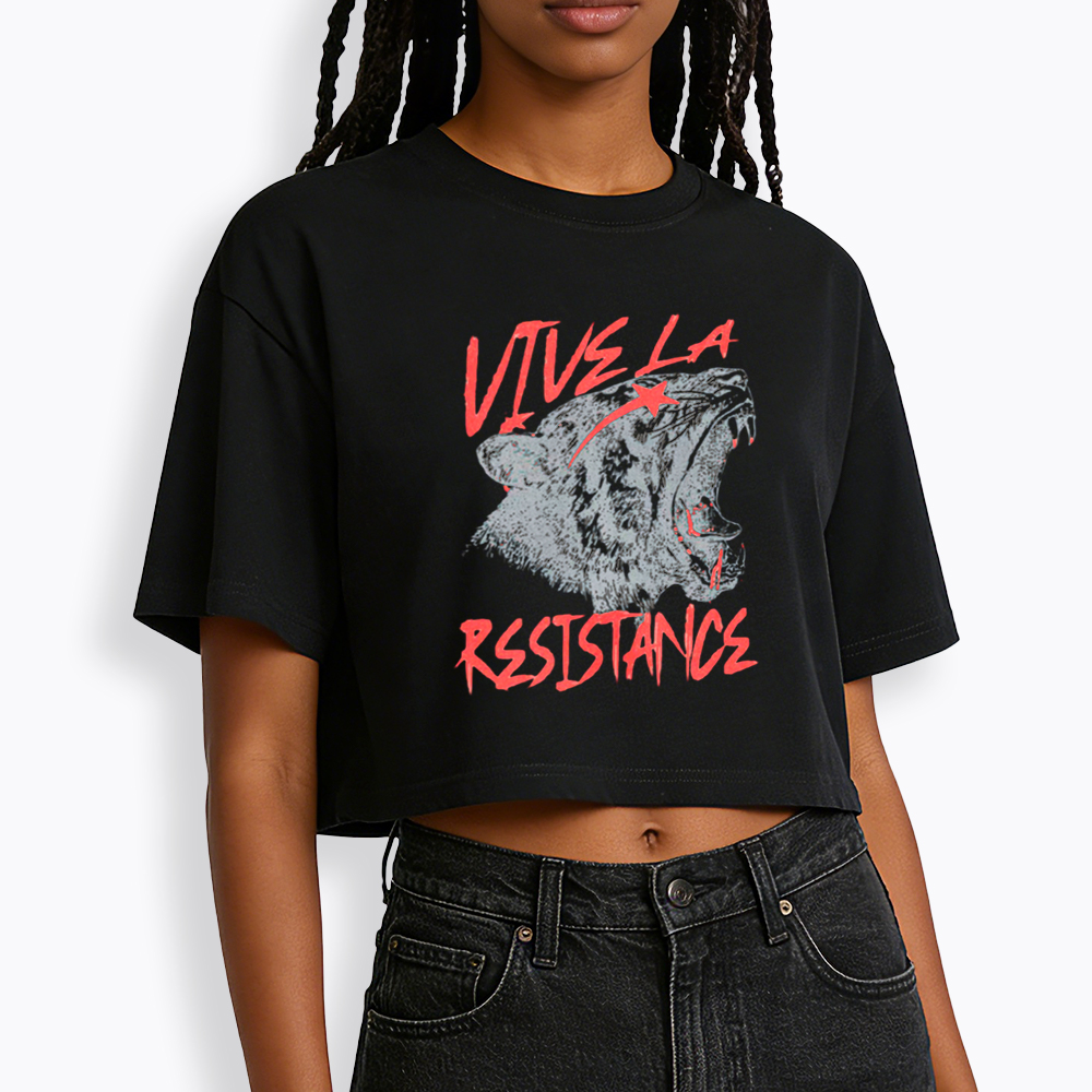 Vive la Resistance Panther Cropped T-Shirt