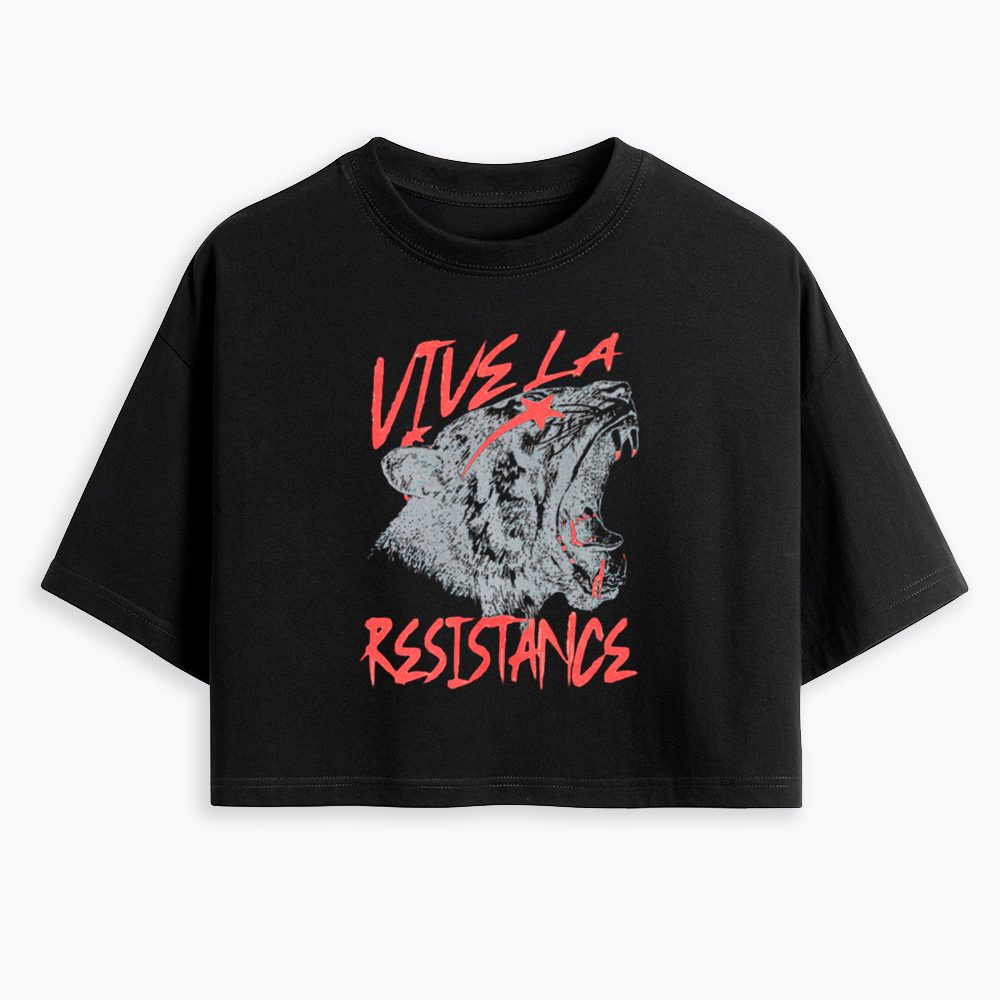 Vive la Resistance Panther Cropped T-Shirt