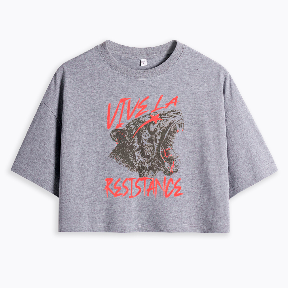 Vive la Resistance Panther Cropped T-Shirt