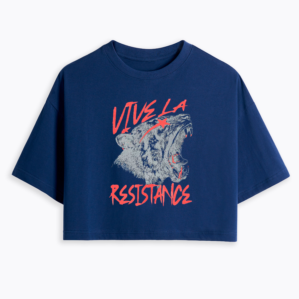 Vive la Resistance Panther Cropped T-Shirt