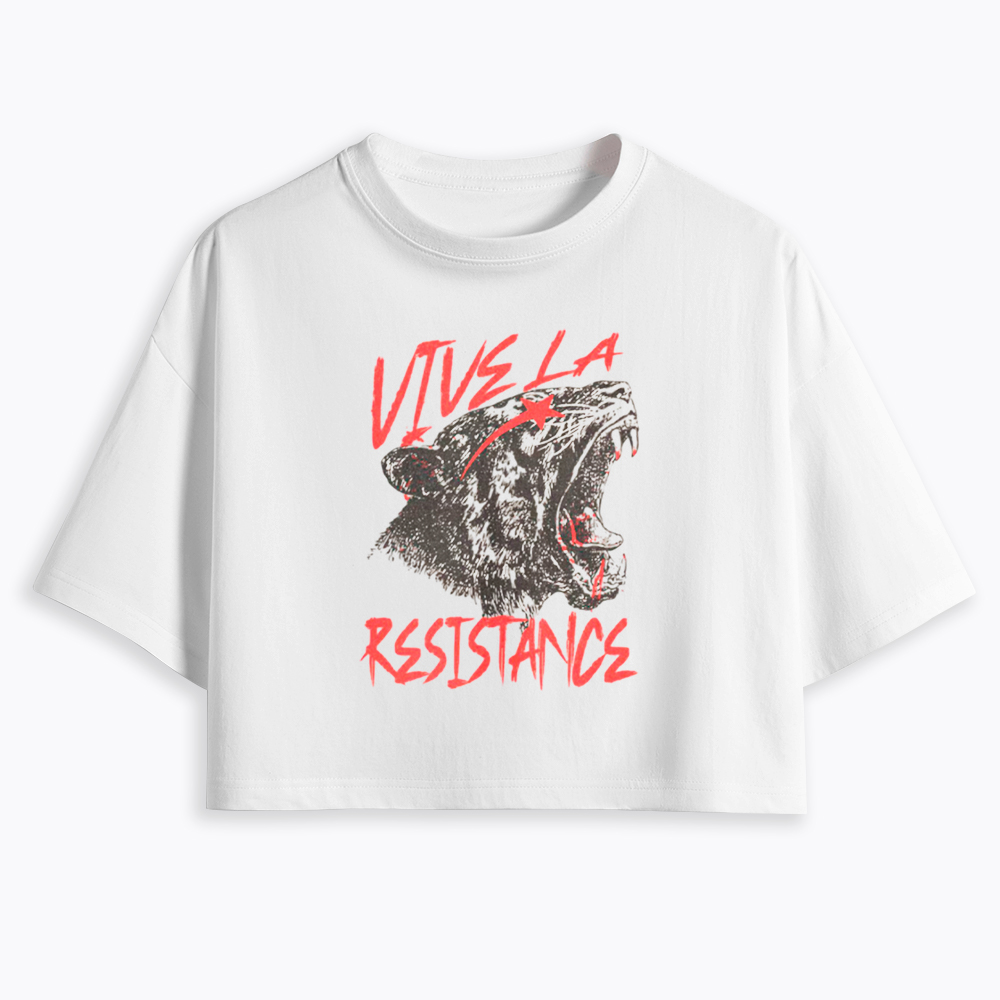 Vive la Resistance Panther Cropped T-Shirt