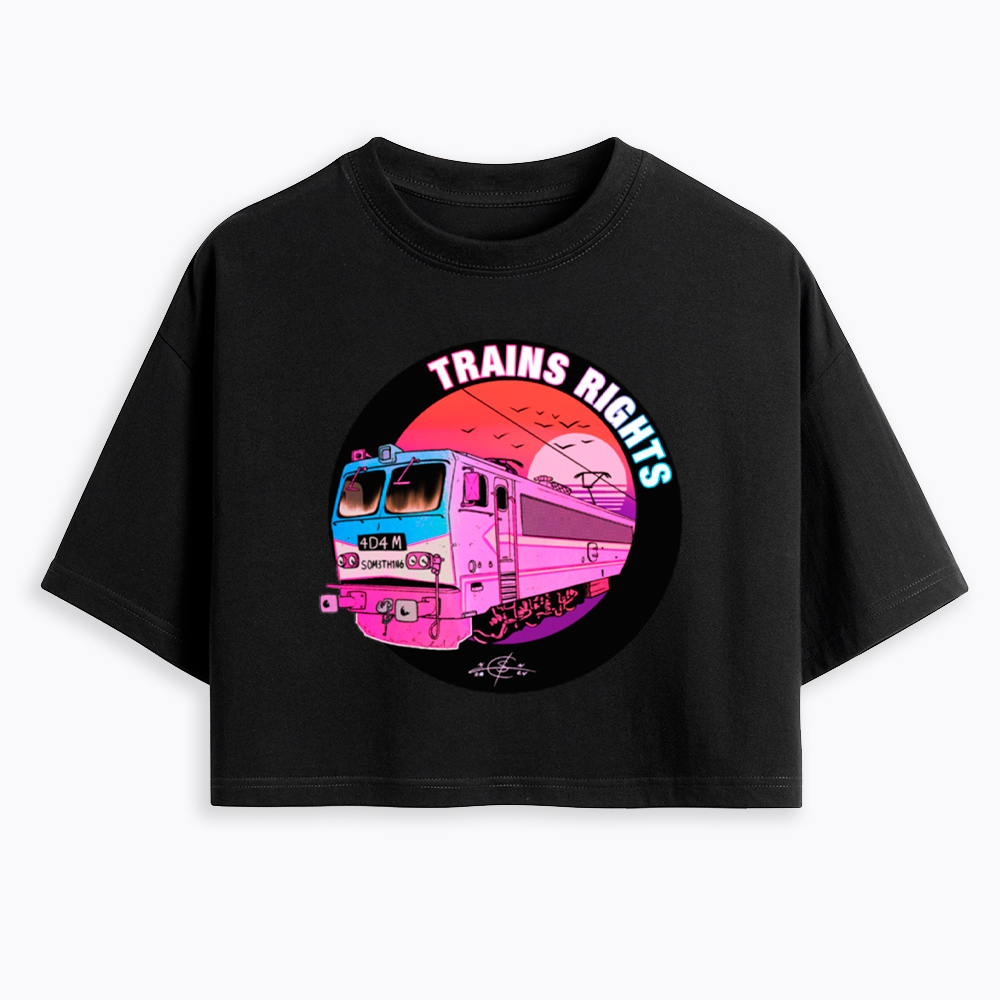 Trains Rights Cropped T-Shirt