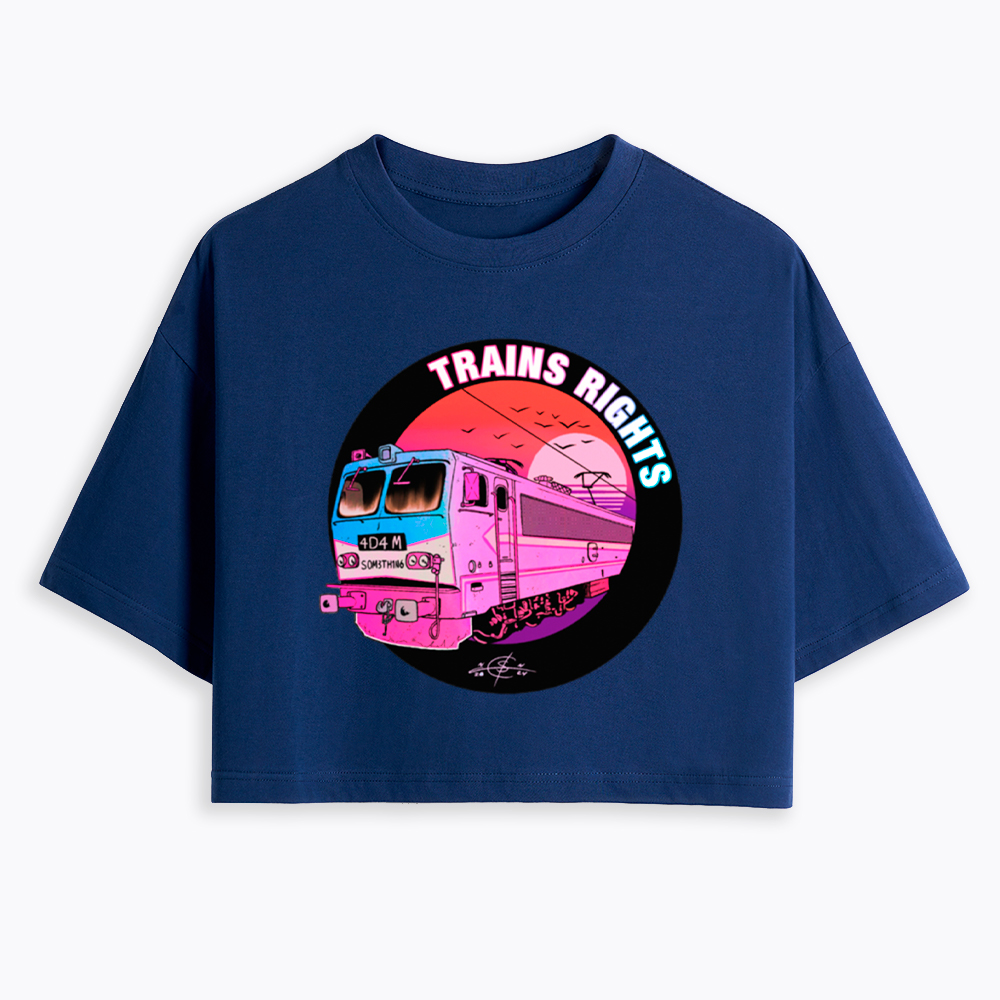 Trains Rights Cropped T-Shirt