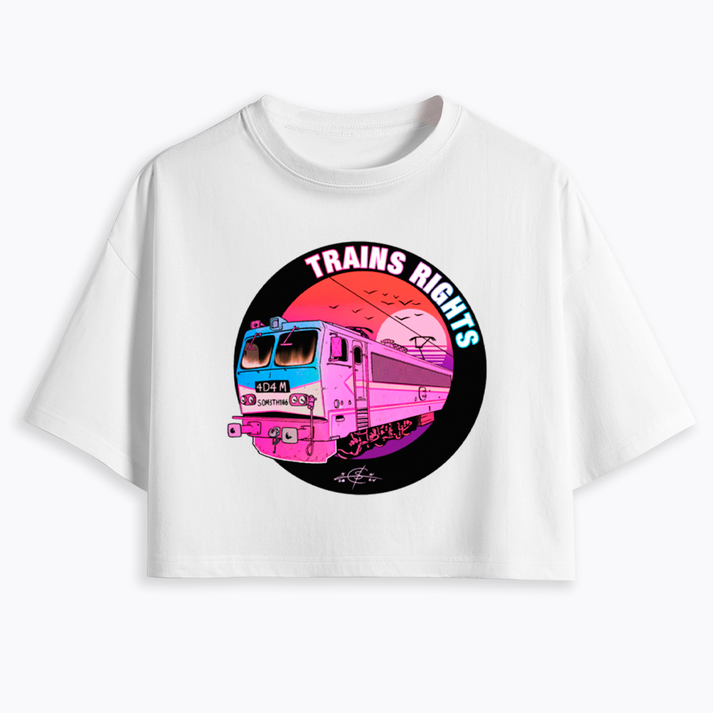 Trains Rights Cropped T-Shirt