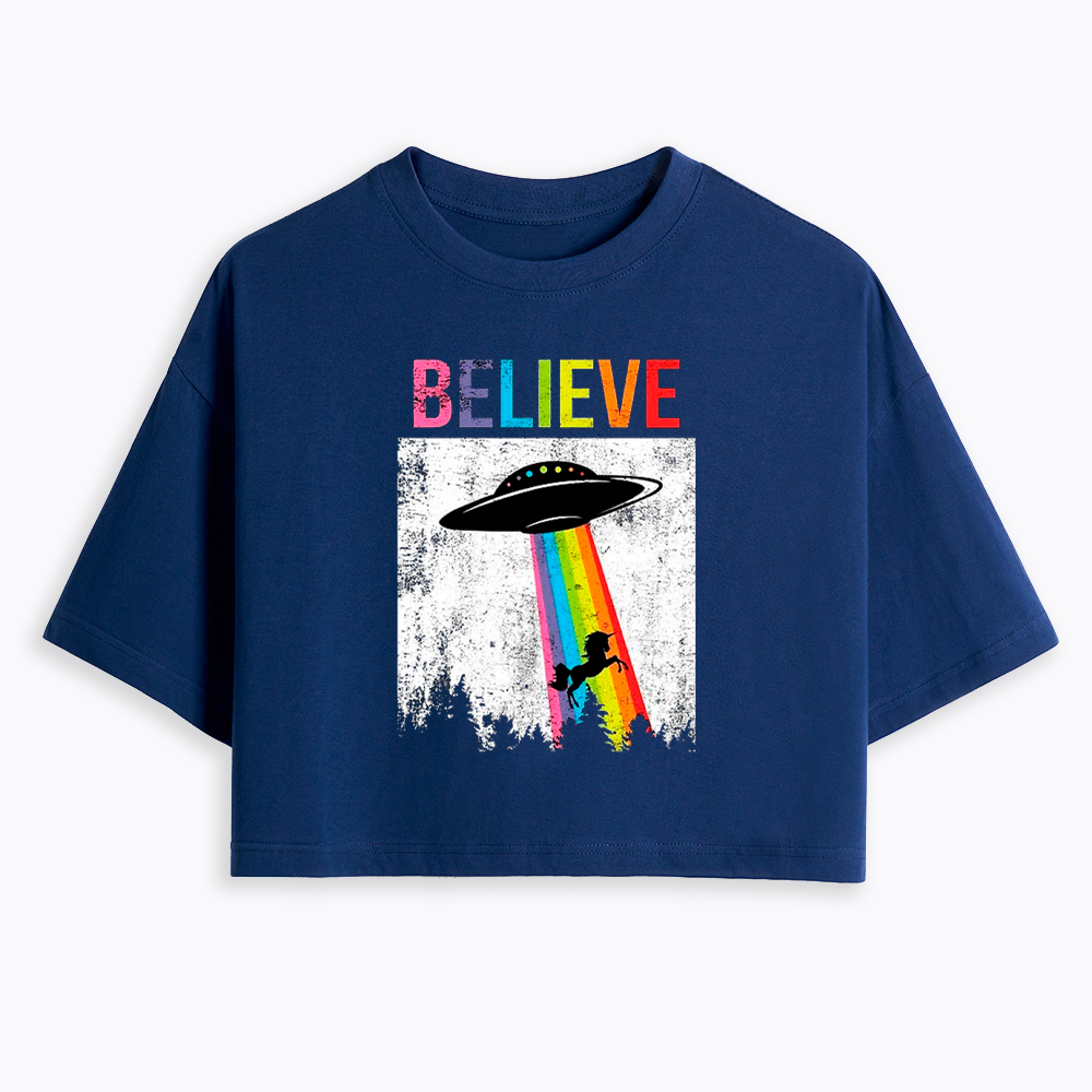 Believe in Magic & Diversity Cropped T-Shirt