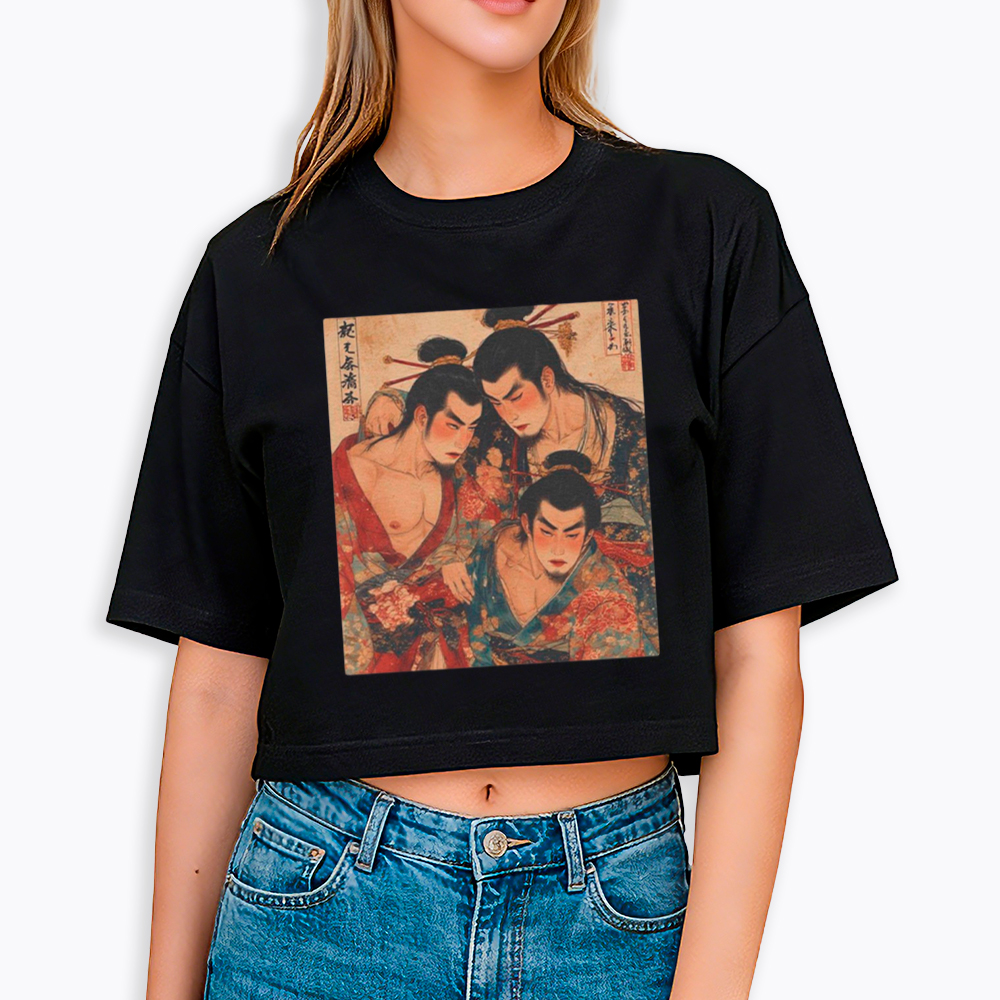 Samurai Brothers Japanese Cropped T-Shirt