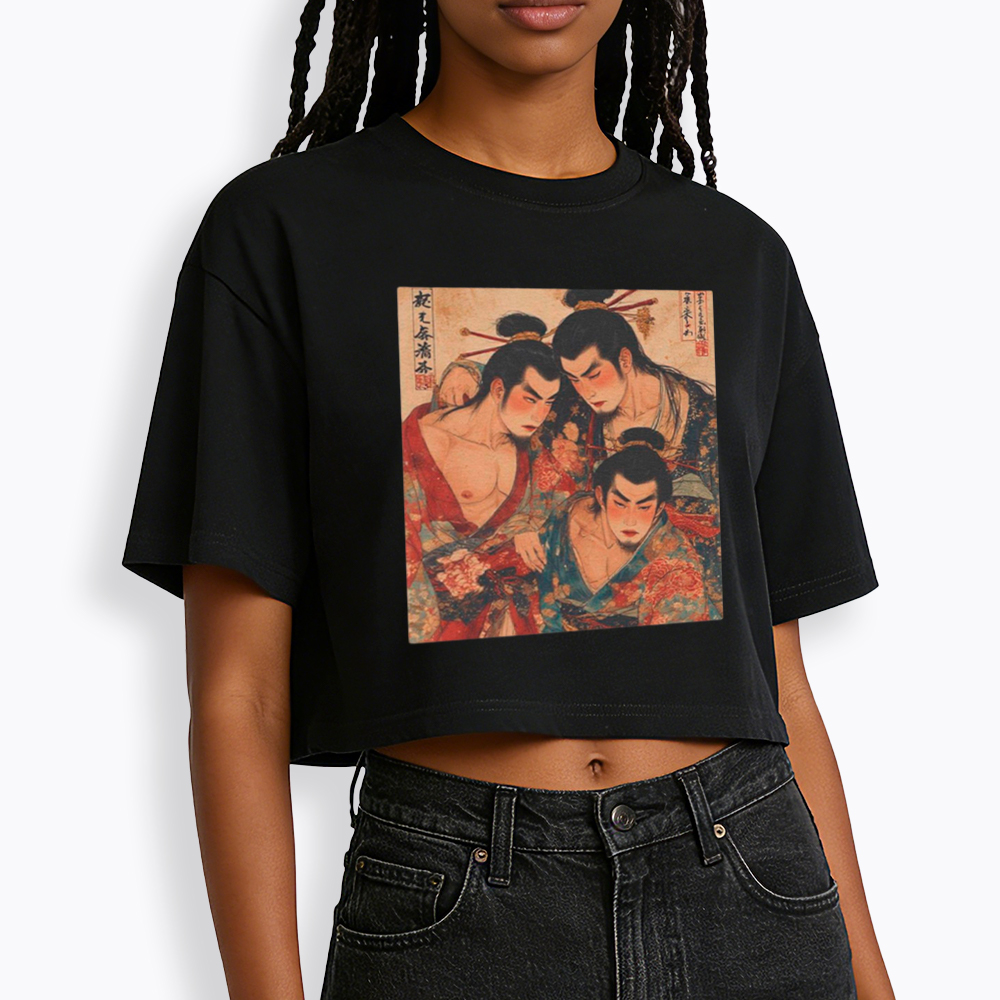 Samurai Brothers Japanese Cropped T-Shirt