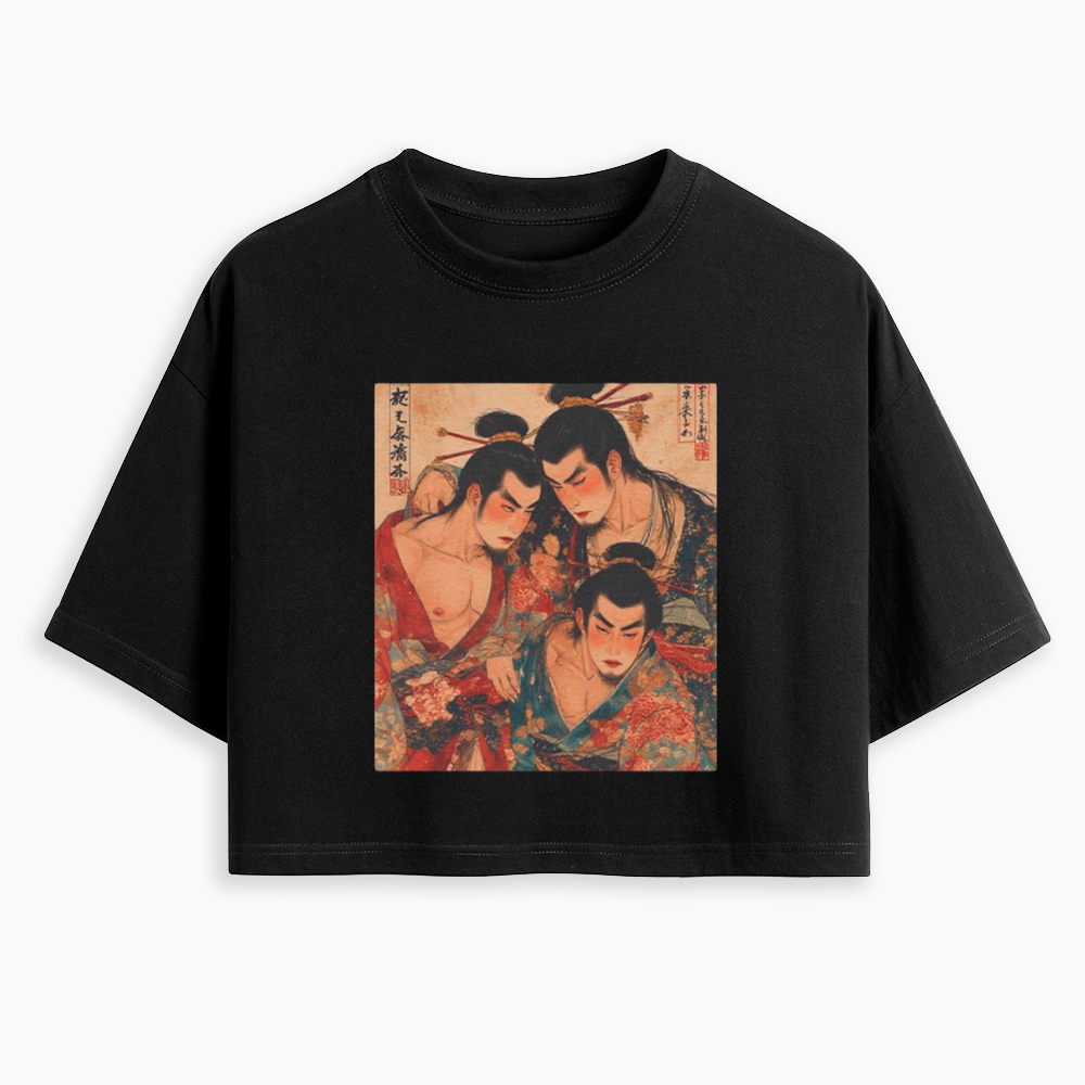 Samurai Brothers Japanese Cropped T-Shirt