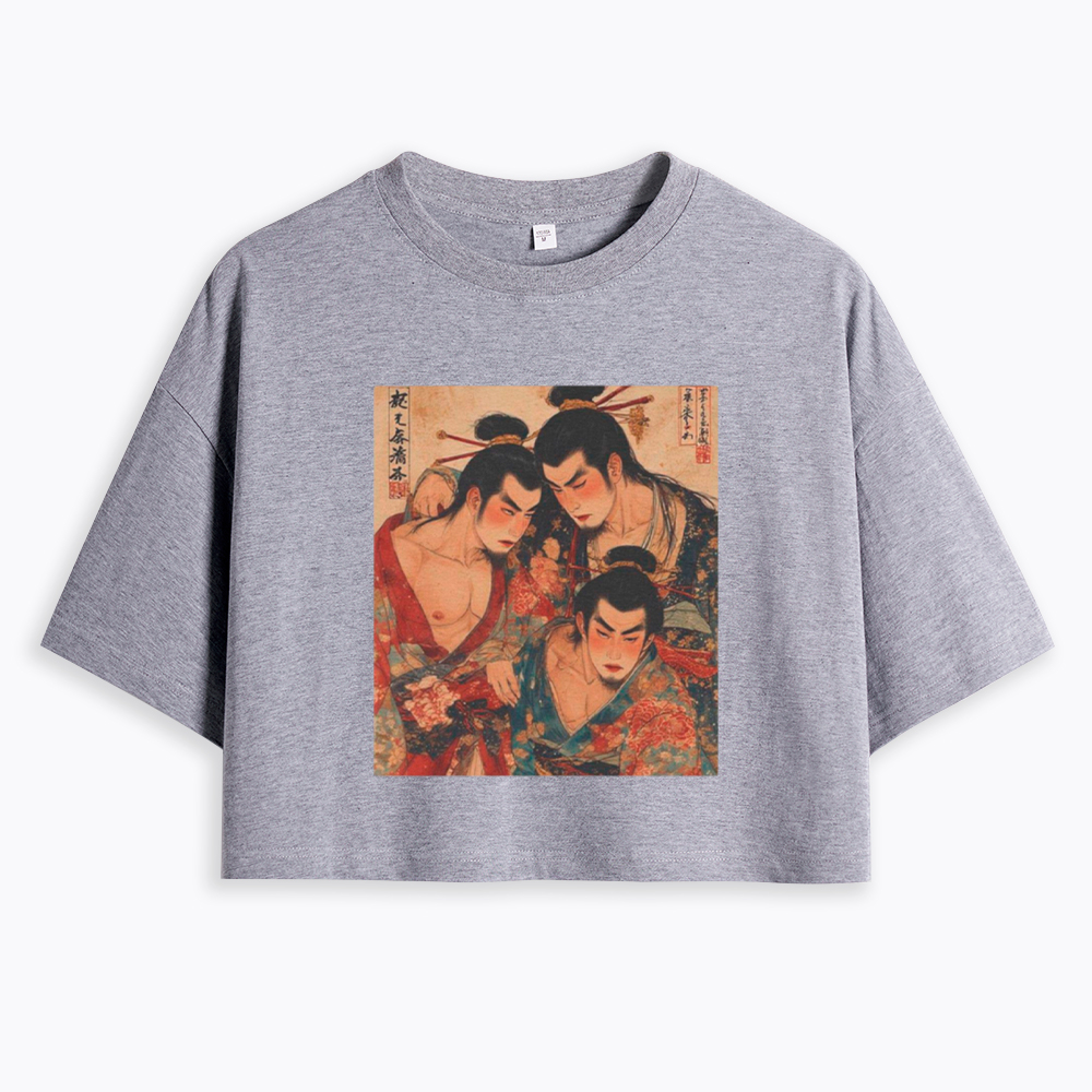 Samurai Brothers Japanese Cropped T-Shirt