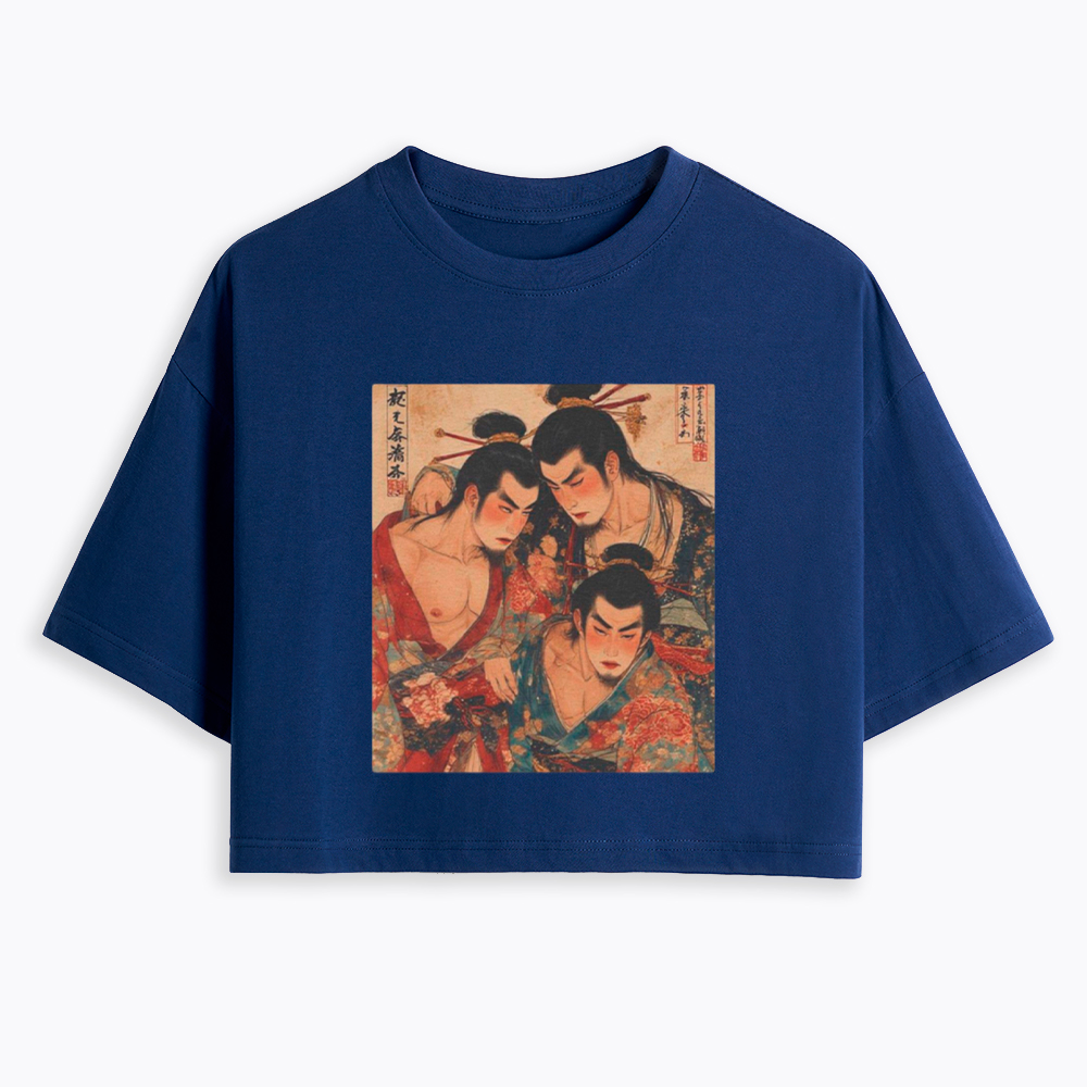 Samurai Brothers Japanese Cropped T-Shirt