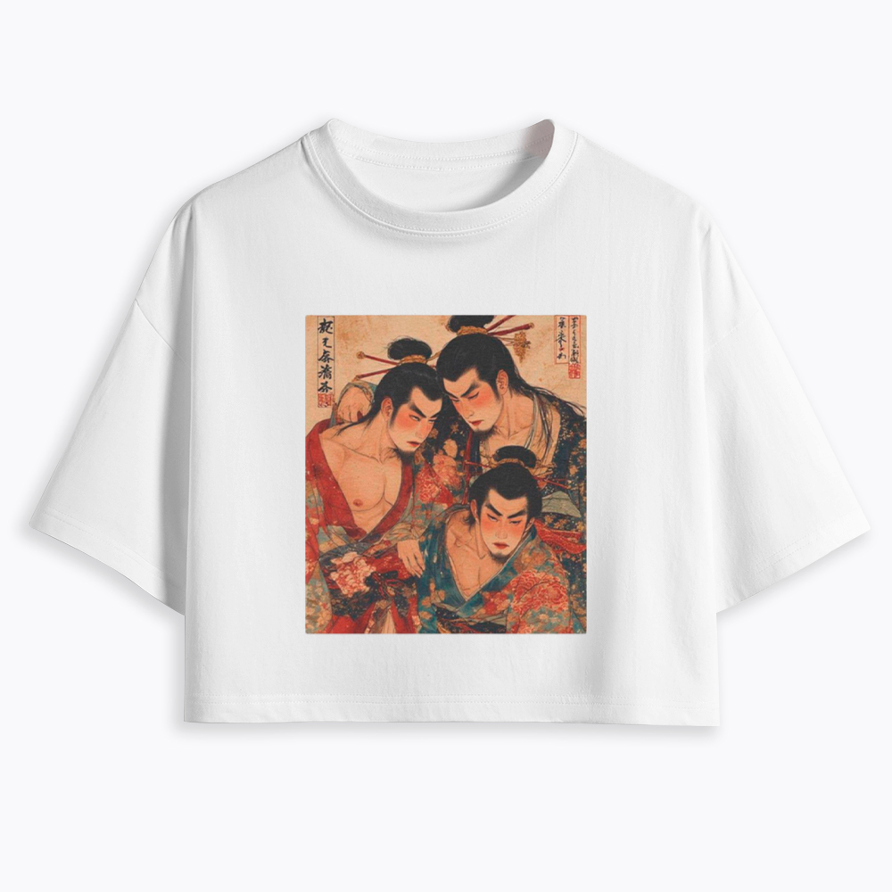 Samurai Brothers Japanese Cropped T-Shirt