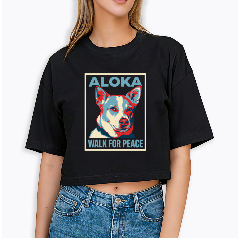 The Peace Dog Poster Cropped T-Shirts
