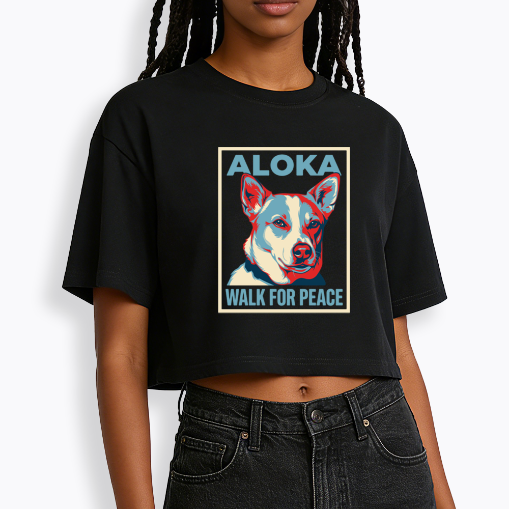 The Peace Dog Poster Cropped T-Shirts